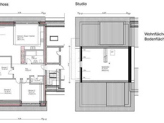 helle Maisonette Dachgeschoßwohnung - Erstbezug