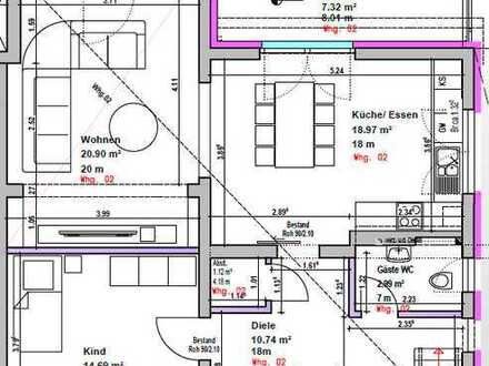 Erstbezug nach energetischer Kernsanierung: 4,5-Zimmer-Whg / Doppelhaushälfte mit Balkon