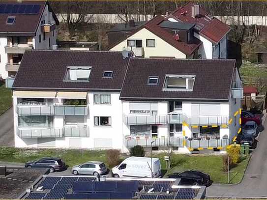 Stilvolle 2,5-Zimmer-Hochparterre-Wohnung in Schwieberdingen mit tollem Fernblick