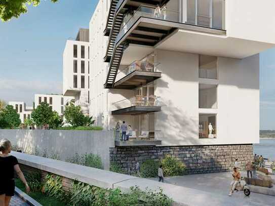 WE A3.8 -Rheinblick-Wohnung in architektonisch anspruchsvoller Wohnanlage!