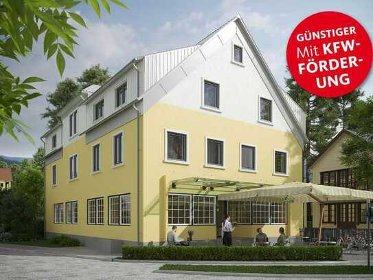 Moderne 2-Zimmer-Maisonette-Wohnung in Wohn- und Geschäftshaus (KFW-Förderung) in 79211 Denzlingen