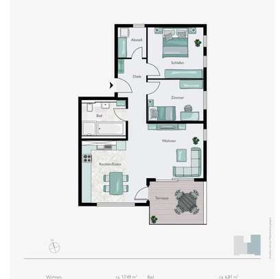 Neuwertige 3-Zimmer-Wohnung mit Balkon und EBK in Ertingen