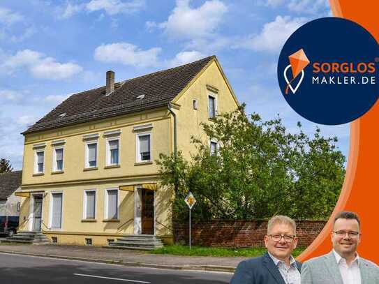 Zweifamilienhaus mit Gewerbe an der Elbe