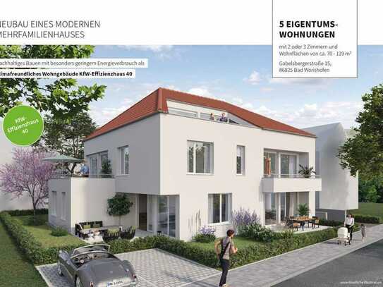 Gartenwohnung in Bad Wörishofen - Modernität trifft auf gefördertes Effizienzhaus 40!