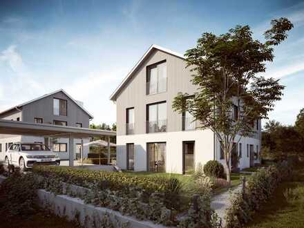 A+ Ruhige & nachhaltige Neubau-DHH mit Südgarten - S-Bahnhof Großhelfendorf in nur 7 Fußmin.