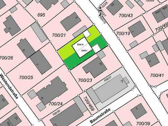 "Preissenkung" 385 m² großes Grundstück für eine Doppelhaushälfte in Germering