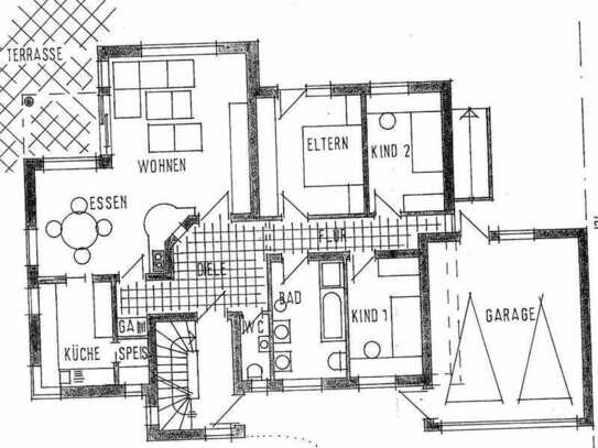 Gepflegte EG-Wohnung mit vier Zimmern sowie Terrasse und Einbauküche in Achstetten - Stetten