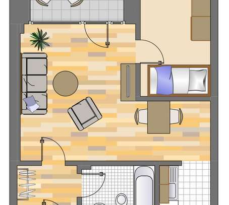 Gemütliche 2-Zimmer-Wohnung in Düsseldorf-Hassels