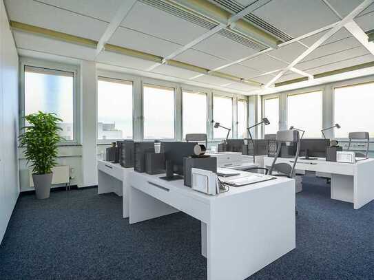 attraktiv aufgeteilte Büroflächen mit Ausblick mit exklusiver Teeküche und 24/7- Zugang