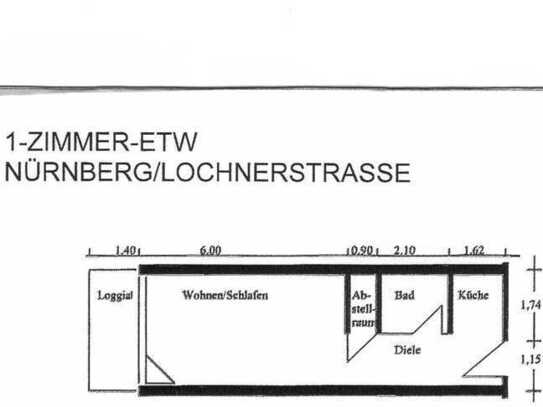 1-Raum-Wohnung in Nürnberg