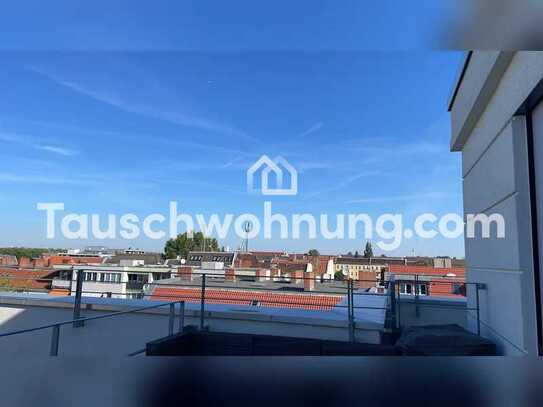 Tauschwohnung: Sonnige 2 Zimmer Neubauwohnung mit 40qm Dachterrasse