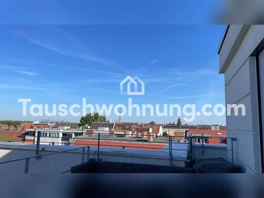 Tauschwohnung: Sonnige 2 Zimmer Neubauwohnung mit 40qm Dachterrasse