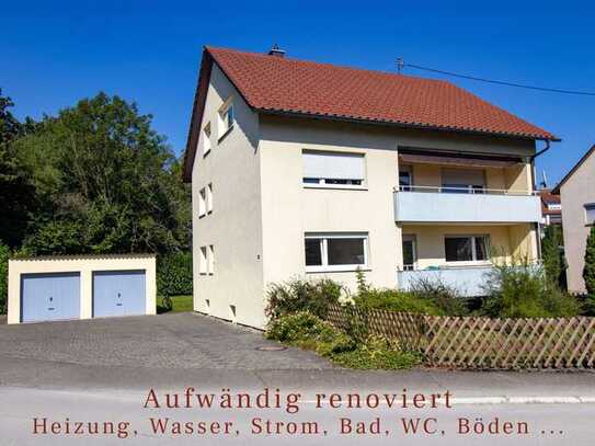 Sehr schön renovierte 3 Zimmer-Erdgeschosswohnung inkl. Garage und Stellplatz