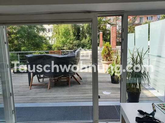 Tauschwohnung: Große Terasse, Badewanne, zentrale Lage, suchen 3Zi