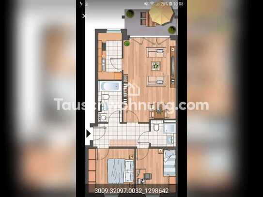 Tauschwohnung: Schöne 3 Zimmer Wohnung