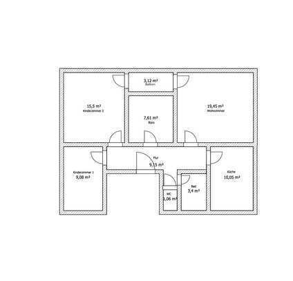 4-Zimmer-Wohnung mit Balkon und Einbauküche in Öpfingen