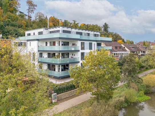 Erstbezug direkt an der Weser:2-Zimmer-Penthouse-Wohnung mit lux. Ausstattung,Garage,Balkon