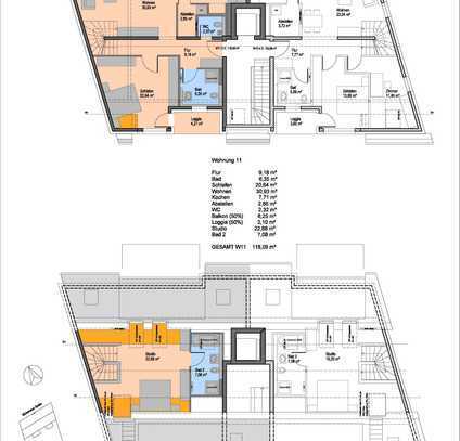 Haus im Haus-Maisonette mit großem Balkon und Loggia