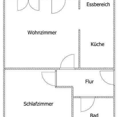 Frei ab sofort.: 2-Zimmer-Wohnung mit modernem Tageslichtbad und Balkon