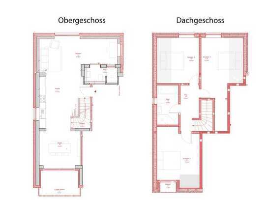 Einzigartige 4-Zimmer Maisonette Wohnung mit Balkon, Küche in Jugenheim