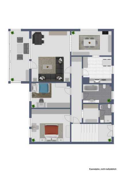                                                               Gepflegte 4-Zimmer-Wohnung mit Balkon in Landshut-Achdorf                                                       in Achdorf (Landshut)