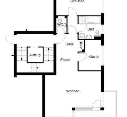 Exklusive, gepflegte 2-Zimmer-Hochparterre-Wohnung mit Balkon und Einbauküche in Bielefeld