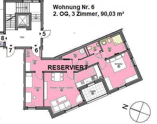 schöne 3-Zimmerwohnung mit Loggia zum Entspannen