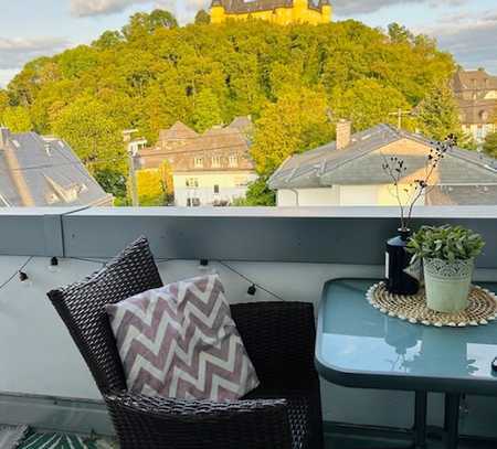 Schöne, geräumige zwei Zimmer Wohnung mit Schlossblick in Montabaur