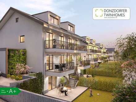 Fernblick I XL-Balkon I 4 % Rabatt zur Fertigstellung I Feldrandlage I Donzdorfer Twinhomes