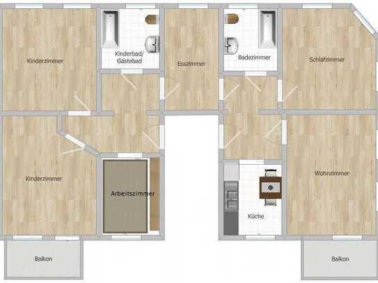 +++ Schöne renovierte 5-Zi.-Wohnung in Netzschkau; ca. 123qm +++