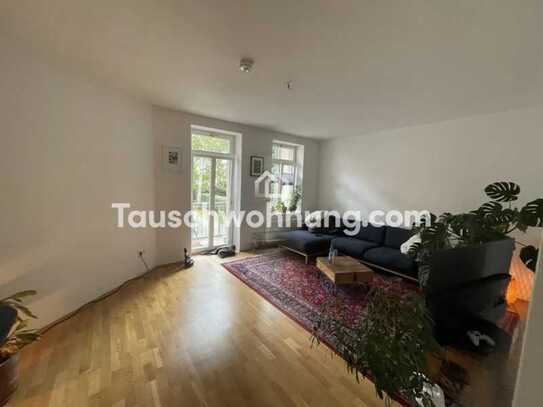 Tauschwohnung: EG-Wohnung mit Balkon zum Garten in Schleußig