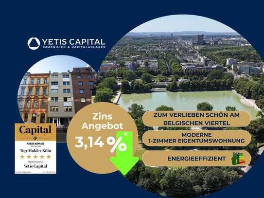 💚 ZUM VERLIEBEN SCHÖN AM BELGISCHEN VIERTEL: MODERNISIERTE 1-ZIMMERWOHNUNG ZUM WOHLFÜHLEN