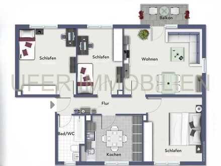 RESERVIERT - Gepflegte und lichtdurchflutete 3-Zimmer-Wohnung mit Stellplatz in zentraler Lage!