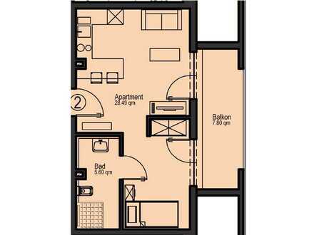 NEUBAU Schöne 1-Zimmer-Wohnung in Dörzbach (W2)
