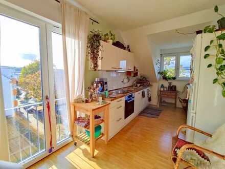 Für DG-Liebhaber, ganz oben ist es toll, 3ZK2B-Terrasse, Aufzug, KfW-Effizienshaus-Standard 55!