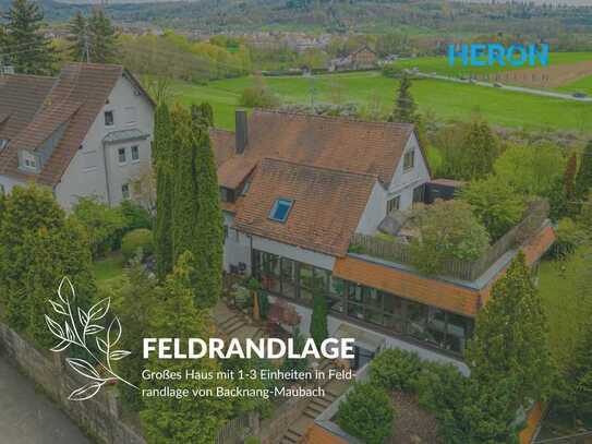 FELDRANDLAGE - Großes Haus mit 1-3 Einheiten in Feldrandlage von Backnang-Maubach