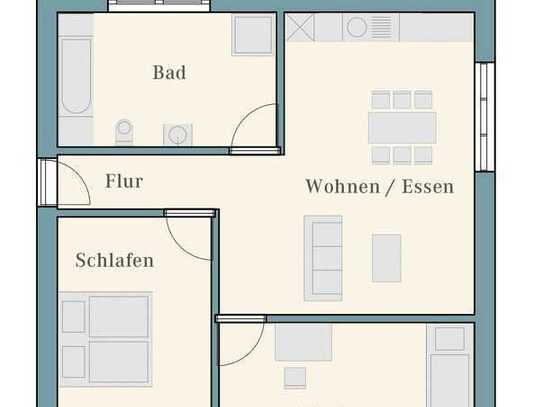 Stilvolle 3-Zimmer-Wohnung mit gehobener Innenausstattung in Mainhausen