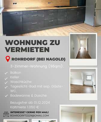 Vollständig renovierte Wohnung mit drei Zimmern sowie Balkon und Einbauküche in Rohrdorf