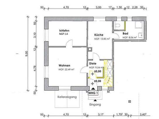 Erstbezug nach Sanierung: 2-Raum-Erdgeschosswohnung in Sasbach