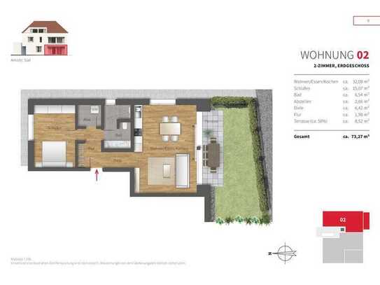 Gartenwohnung in Bad Wörishofen - Modernität trifft auf gefördertes Effizienzhaus 40!