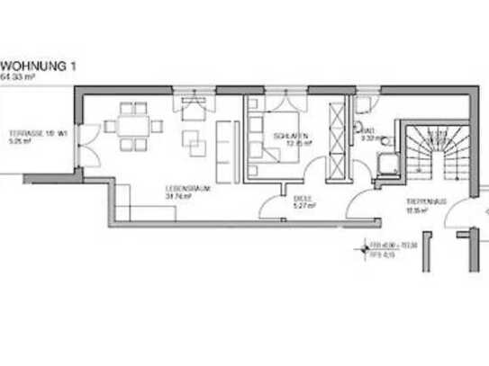 2 Zimmer Erdgeschosswohnung