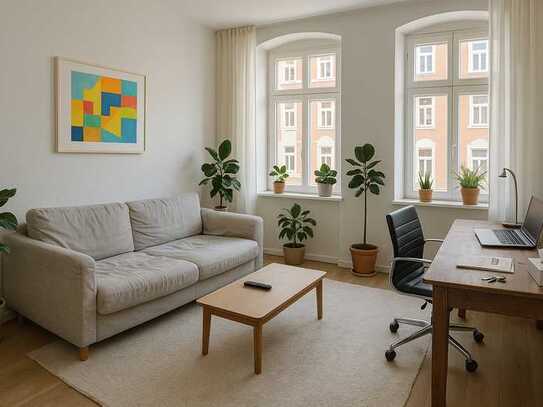 Moderne 2-Zimmer-Wohnung mit Balkon in der Andreasvorstadt