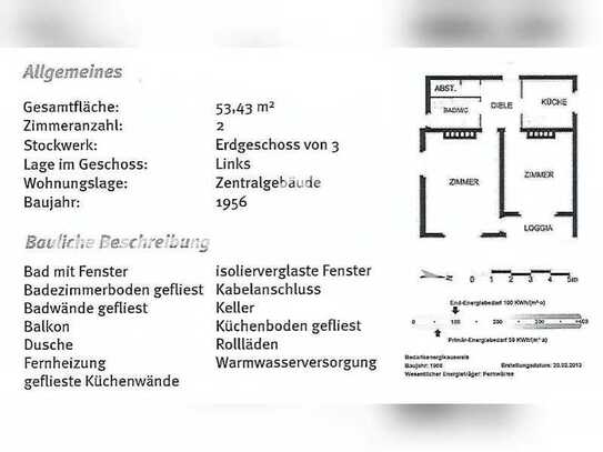 Tauschwohnung: 54m² 622€ warm Wohnung Berlin 13407 Mitte für Tausch GesoBau