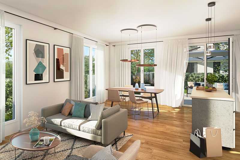 Raum und Freiraum im Erdgeschoss – 3 Zimmer, Garten & zwei Terrassen