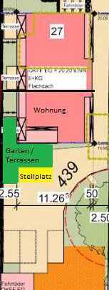 Sonnige Zweizimmer Neubau-Wohnung mit südlicher Ausrichtung und Garten/Terrasse