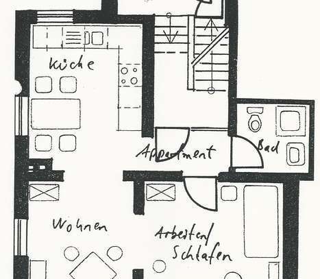 Schöne 2-Zimmer-EG-Wohnung in Zwingenberg in einem Altbau, aber kernsaniert