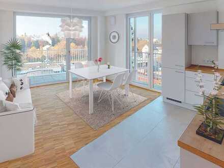 Großzügige 2 Zimmer mit moderner Designküche und West-Balkon in zukunftsweisendem Bauwerk