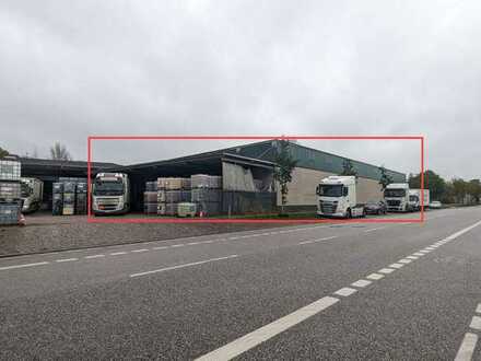 Interimsvermietung - Befahrbare ebenerdige Halle mit Ladebrücke