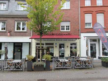 Lobberich-Zentrum: Kleines aber feines Restaurant mit ca. 90 m² Wohnung in Top-Lage