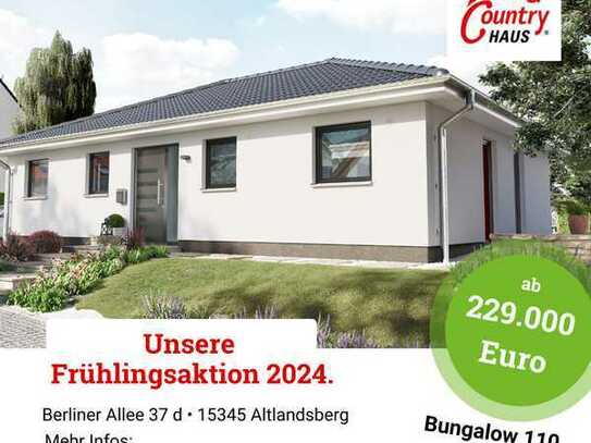 Unsere Frühlingsaktion Bungalow 110 mit Grundstück in Rüdersdorf
